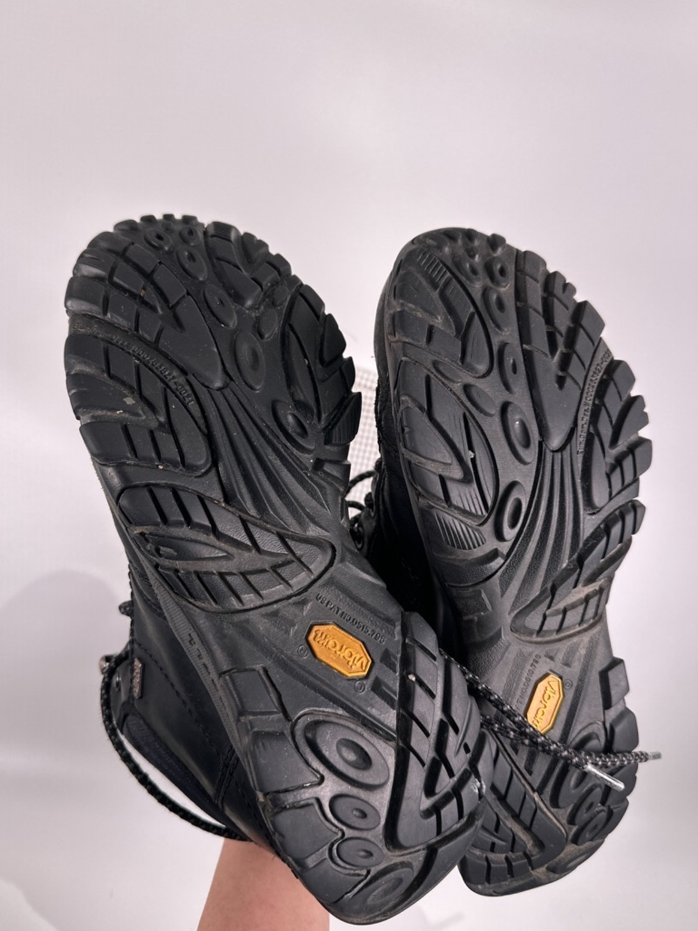 Merrell Black Leather Waterproof Hiking Boots l - Picture 7 of 12